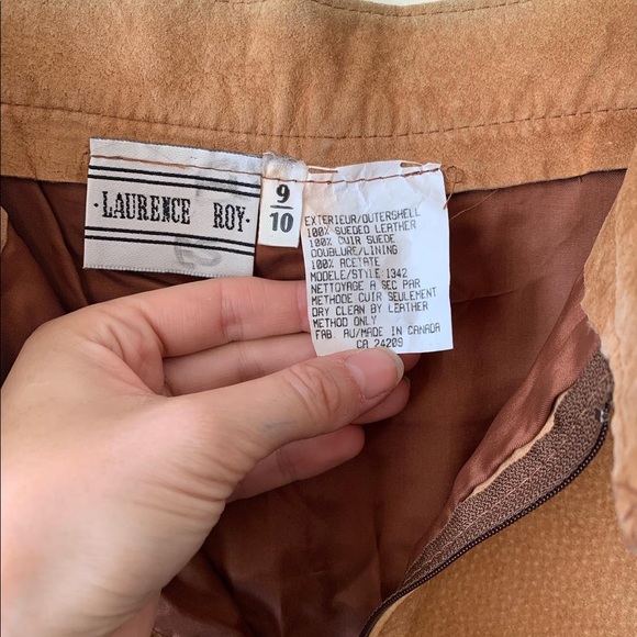 Vintage Laurence Roy 70s 80s Suede Skirt - Picture 2 of 3